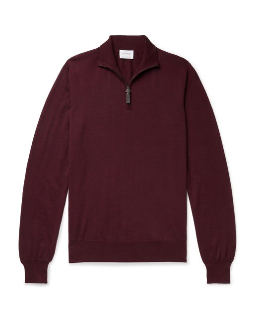 Brioni Wool Half-Zip Sweater