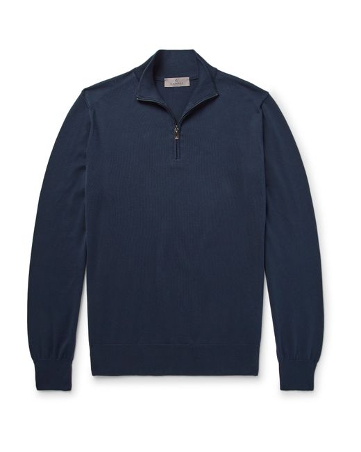 Canali Cotton Half-Zip Sweater