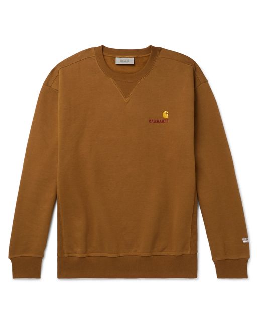 Carhartt Wip Wacko Maria Logo-Embroidered Fleece-Back Cotton-Jersey Sweatshirt