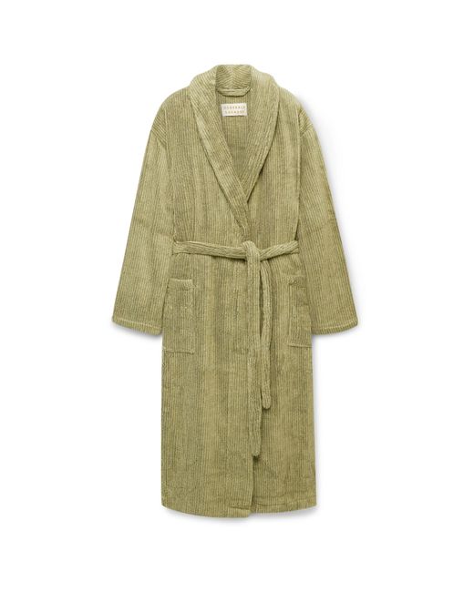 Cleverly Laundry Striped Cotton-Terry Robe