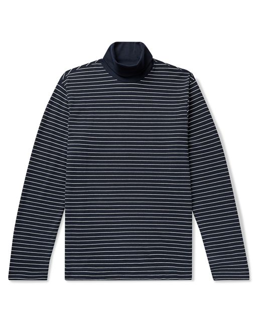 Club Monaco Striped Cotton-Blend Rollneck Sweater