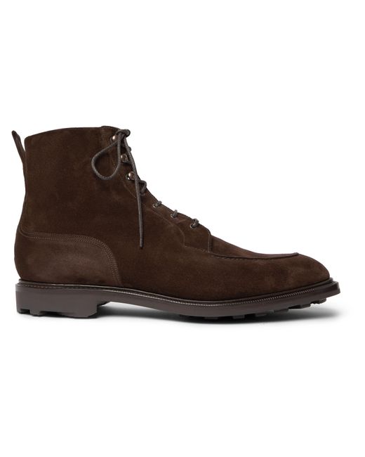 Edward Green Cranleigh Shearling-Lined Full-Grain Leather Boots