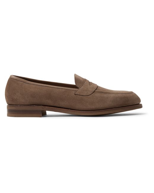 Edward Green Suede Penny Loafers