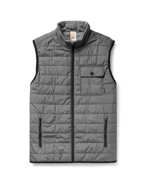 Faherty Atmosphere Slim-Fit Reversible Quilted Padded Shell and Mélange Jersey Gilet