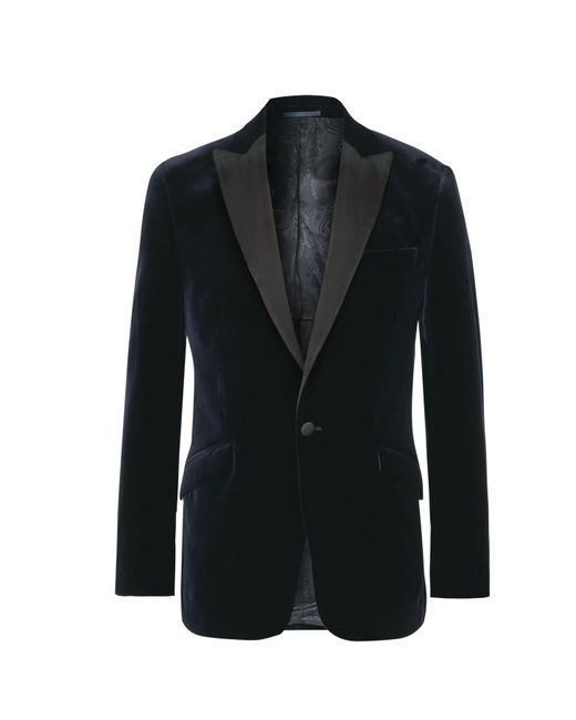 Favourbrook Fawn Slim-Fit Grosgrain-Trimmed Cotton-Velvet Tuxedo Jacket