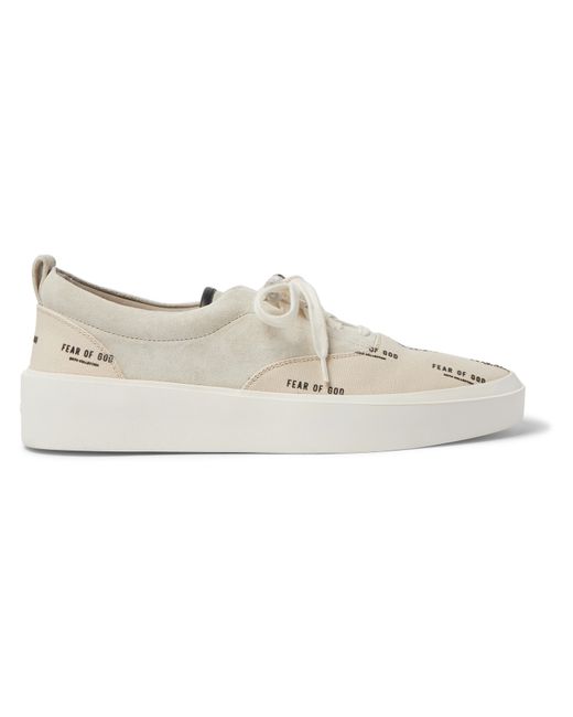 Fear Of God 101 Leather-Trimmed Suede and Logo-Print Canvas Sneakers