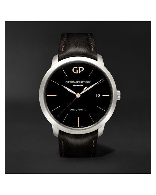 Girard-Perregaux 1966 Infinity Edition Automatic 40mm Stainless Steel and Leather Watch Ref. No. 49555-11-632-BB60