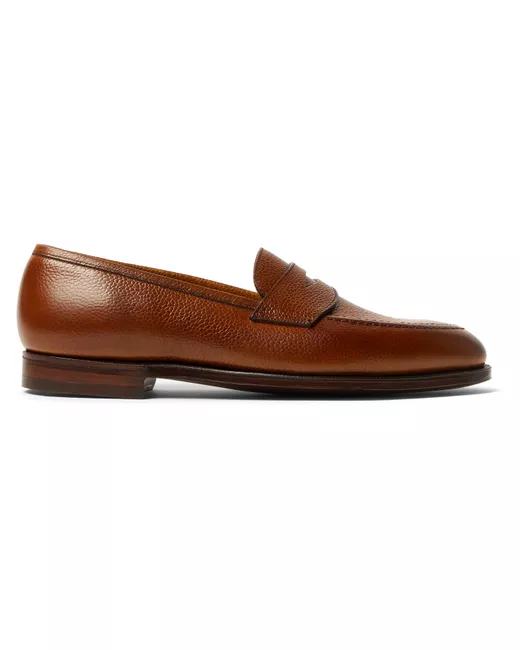 George Cleverley Bradley Textured-Leather Penny Loafers