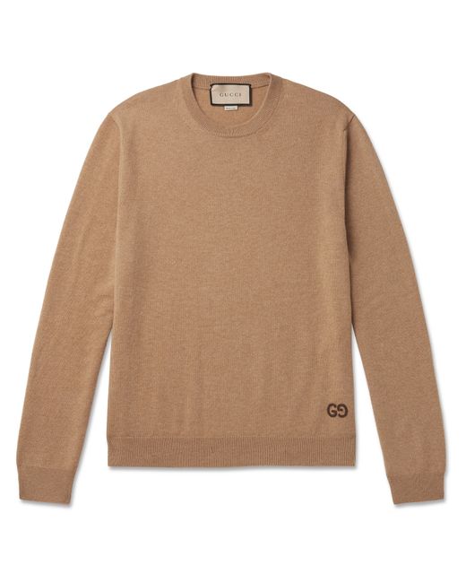 Gucci Logo-Embroidered Cashmere Sweater