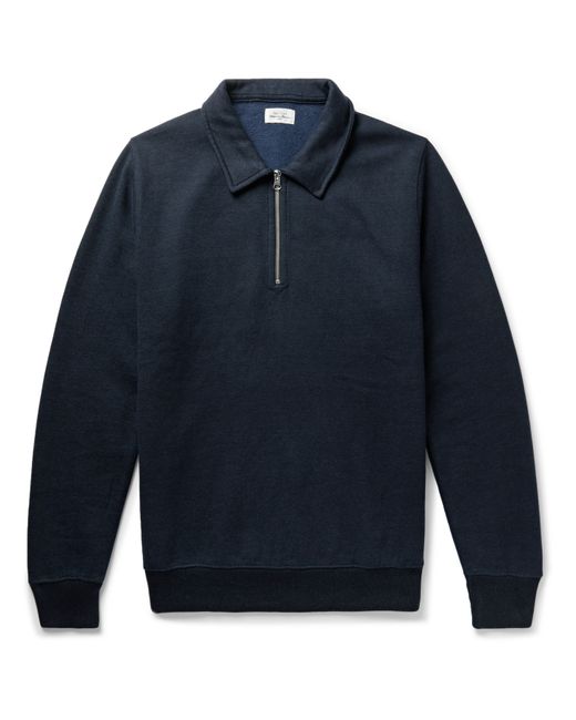 Hartford Fleece-Back Cotton-Blend Jersey Half-Zip Sweatshirt