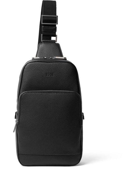 Hugo Boss Textured-Leather Sling Backpack