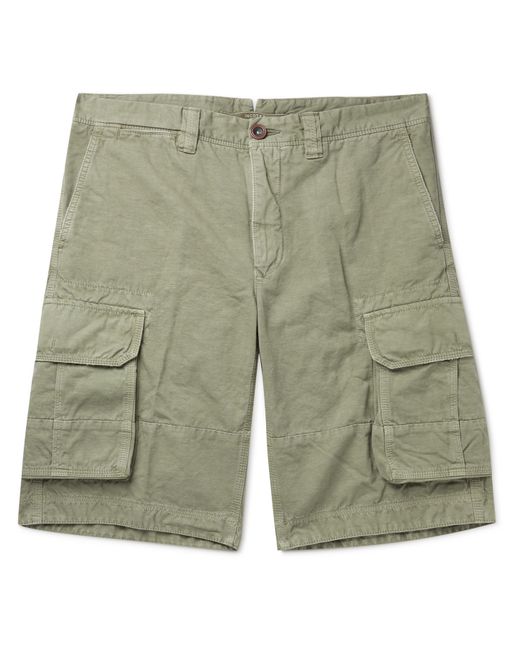 Incotex Washed Cotton and Linen-Blend Cargo Shorts