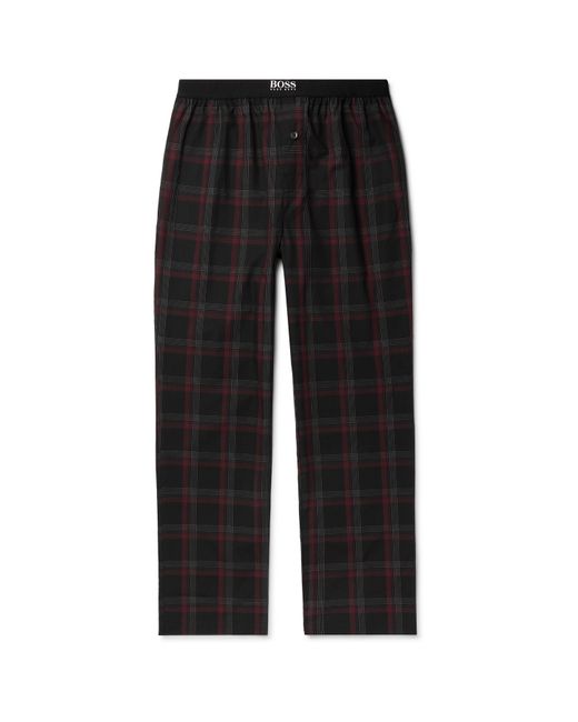 Hugo Boss Urban Checked Cotton-Poplin Pyjama Trousers