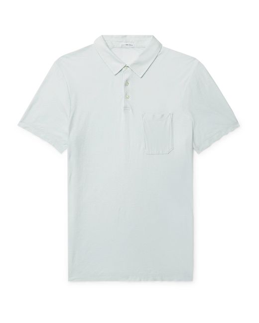 James Perse Cotton and Linen-Blend Jersey Polo Shirt