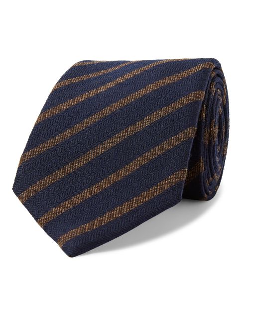 Kingsman 8cm Striped Wool and Silk-Blend Tie