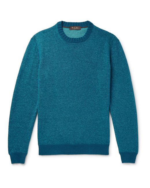 Loro Piana Slim-Fit Mélange Linen Cashmere and Silk-Blend Sweater