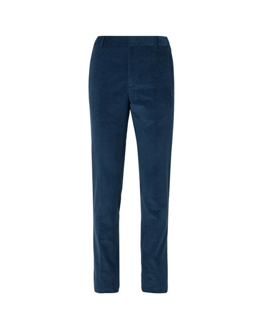 Loro Piana Tapered Cotton and Cashmere-Blend Corduroy Suit Trousers