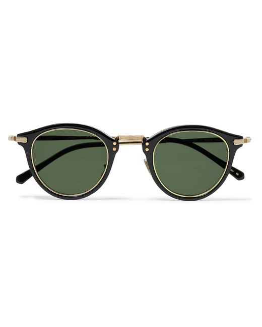 Mr Leight Stanley S Round-Frame Acetate and Gold-Tone Sunglasses