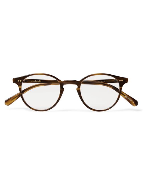 Mr Leight Marmont Round-Frame Acetate and Gold-Tone Optical Glasses
