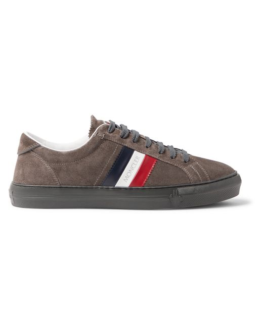 Moncler New Monaco Suede and Leather Sneakers
