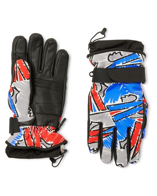 Moncler Genius 3 Sandro Mandrino Snow Glow Logo-Appliquéd Shell and Leather Ski Gloves