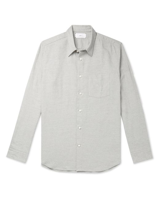 Mr P. MR P. Mélange Cotton Linen and Wool-Blend Flannel Shirt