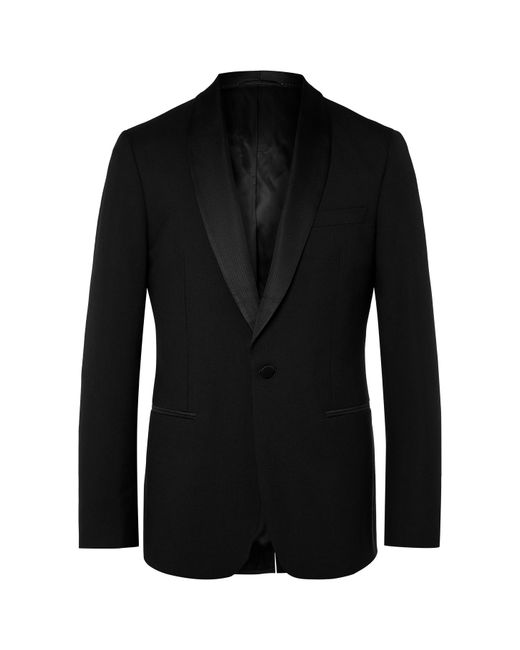 Mr P. MR P. Slim-Fit Shawl-Collar Faille-Trimmed Virgin Wool Tuxedo Jacket