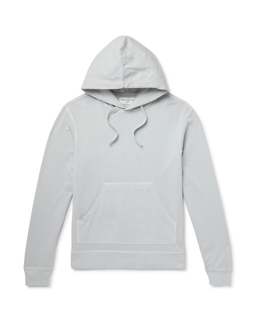 Officine Generale Olivier Garment-Dyed Loopback Cotton-Jersey Hoodie