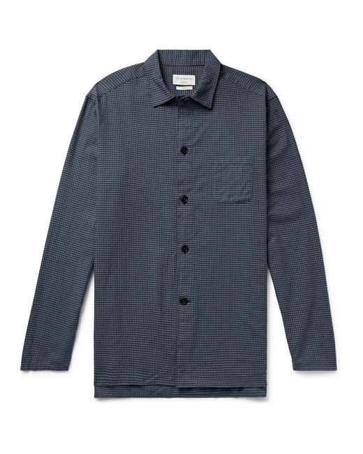 Oliver Spencer Loungewear Gingham Brushed Organic Cotton-Twill Pyjama Shirt