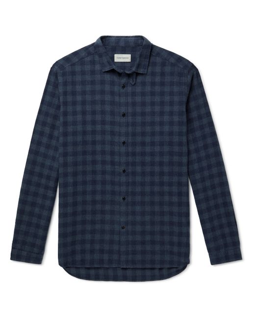 Oliver Spencer Clerkenwell Checked Brushed Cotton-Flannel Shirt