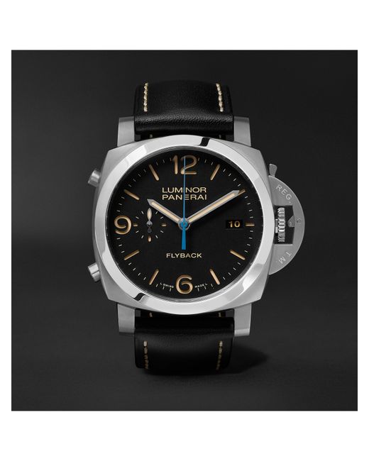 Panerai Luminor 1950 3 Days Chrono Flyback Automatic Acciaio 44mm Stainless Steel and Leather Watch Ref. No. PAM00524