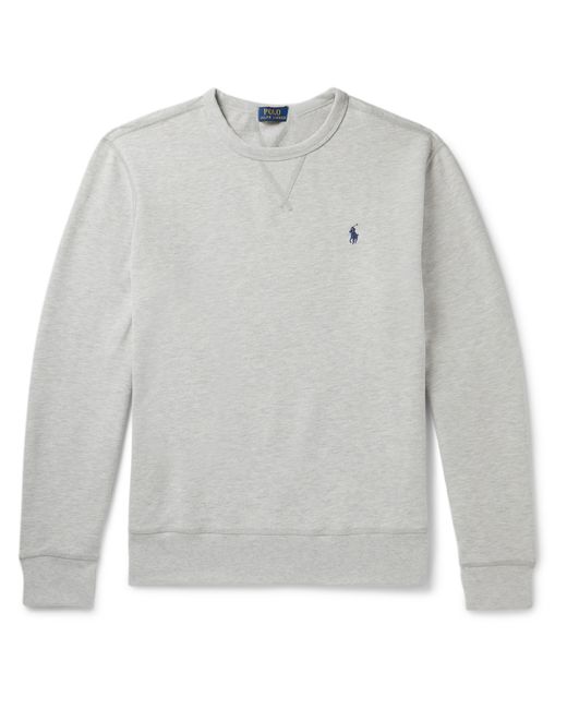 Polo Ralph Lauren Melangé Fleece-Back Cotton-Blend Jersey Sweatshirt