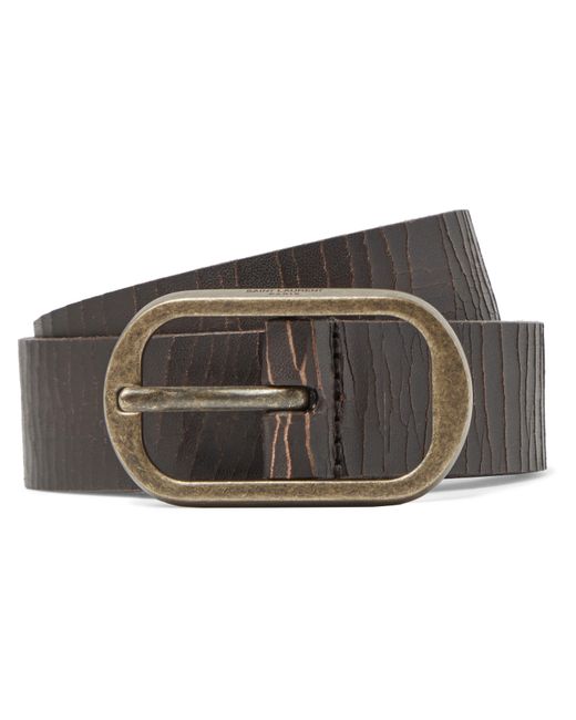 Saint Laurent 3cm Distressed Leather Belt