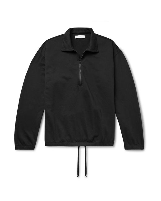 Save Khaki United Garment-Dyed Fleece-Back Supima Cotton-Jersey Half-Zip Sweatshirt