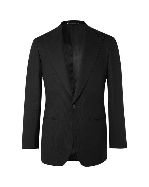 Saman Amel Slim-Fit Wool-Hopsack Tuxedo Jacket