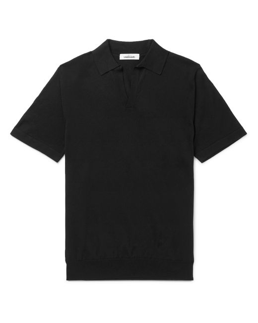 Saman Amel Slim-Fit Mercerised Cotton and Silk-Blend Polo Shirt
