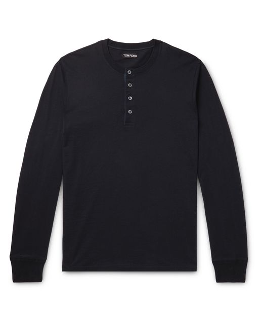 Tom Ford Cotton-Jersey Henley T-Shirt