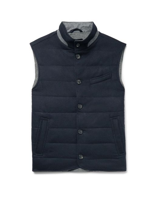 Thom Sweeney Quilted Wool and Blend Gilet