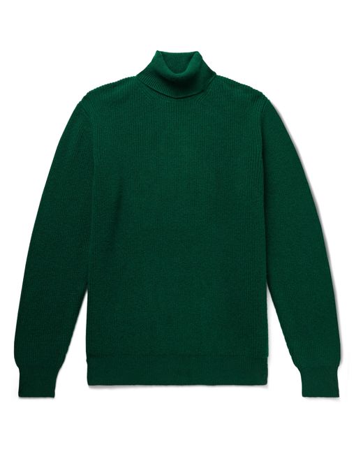 Thom Sweeney Ribbed Merino Wool and Cashmere-Blend Rollneck Sweater
