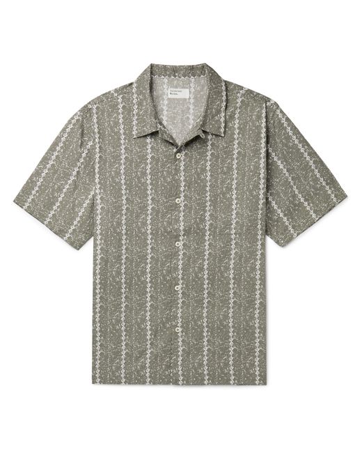 Universal Works Camp-Collar Printed Cotton-Poplin Shirt