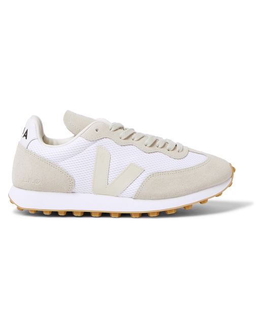 Veja Rio Branco Leather-Trimmed Suede and Alveomesh Sneakers