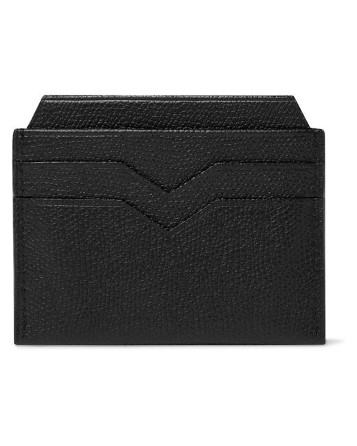 Valextra Pebble-Grain Leather Cardholder