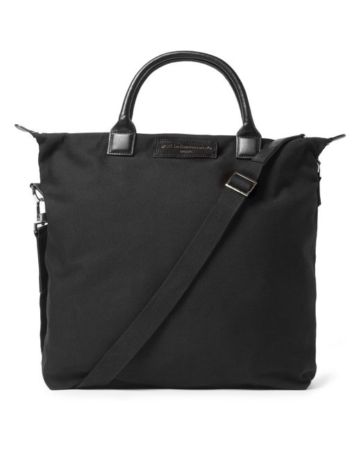 Want Les Essentiels OHare Leather-Trimmed Organic Cotton-Canvas Tote Bag