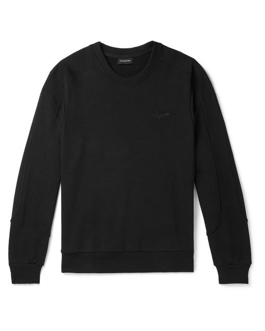 Ermenegildo Zegna Logo-Detailed Loopback Cotton-Blend Jersey Sweatshirt