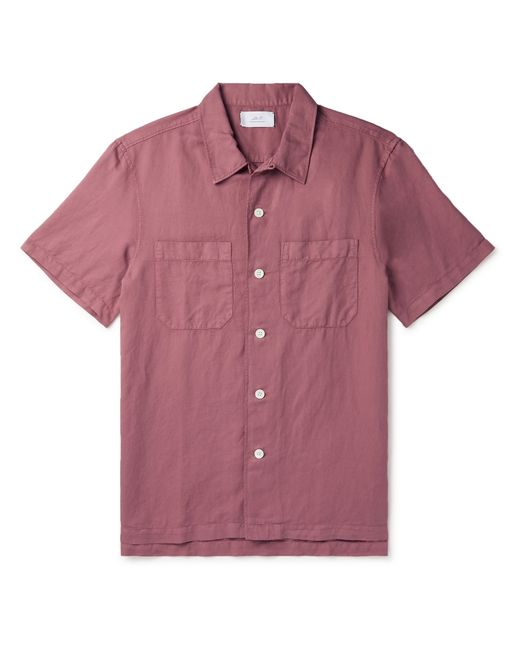 Mr P. MR P. Garment-Dyed Cotton and Linen-Blend Shirt
