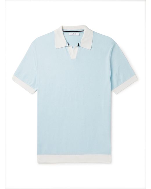 Mr P. MR P. Slim-Fit Honeycomb-Knit Cotton Polo Shirt