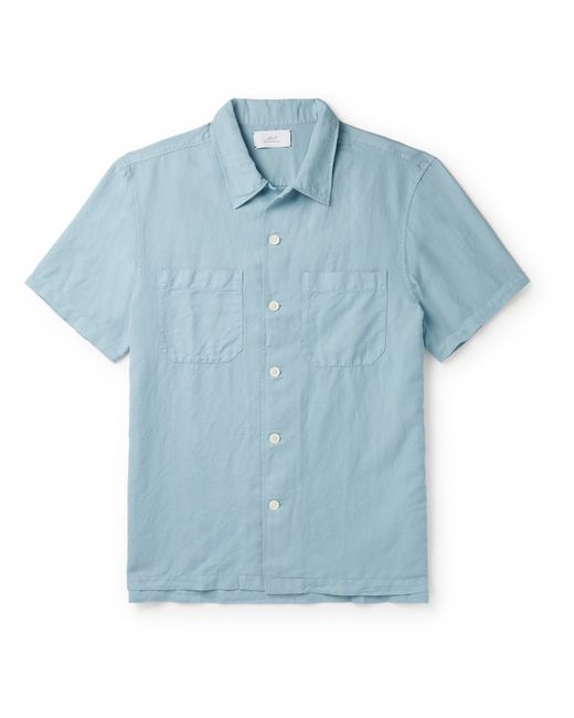 Mr P. MR P. Garment-Dyed Cotton and Linen-Blend Shirt