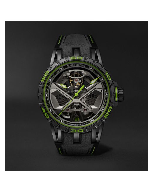 Roger Dubuis Excalibur Spider Huracán Automatic Skeleton 45mm GreyTech Titanium and Rubber Watch Ref. No. RDDBEX0830