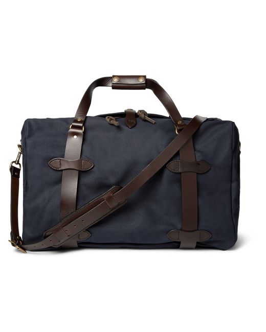 Filson Leather-Trimmed Twill Duffle Bag