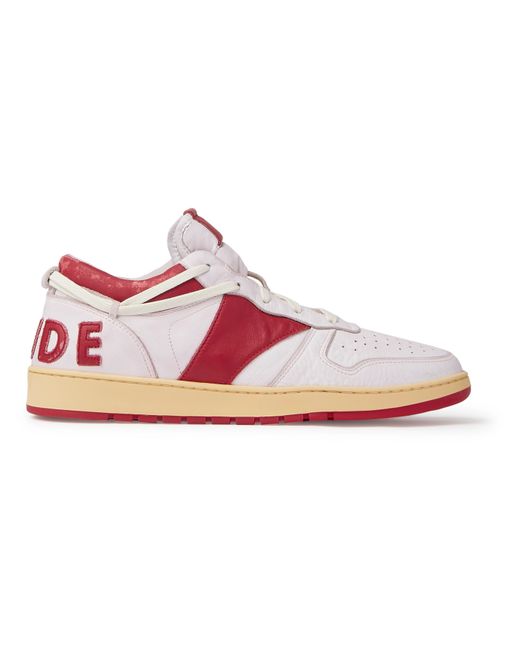 Rhude Rhecess Distressed Leather Sneakers
